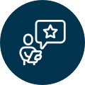 Icon representing performance reviews